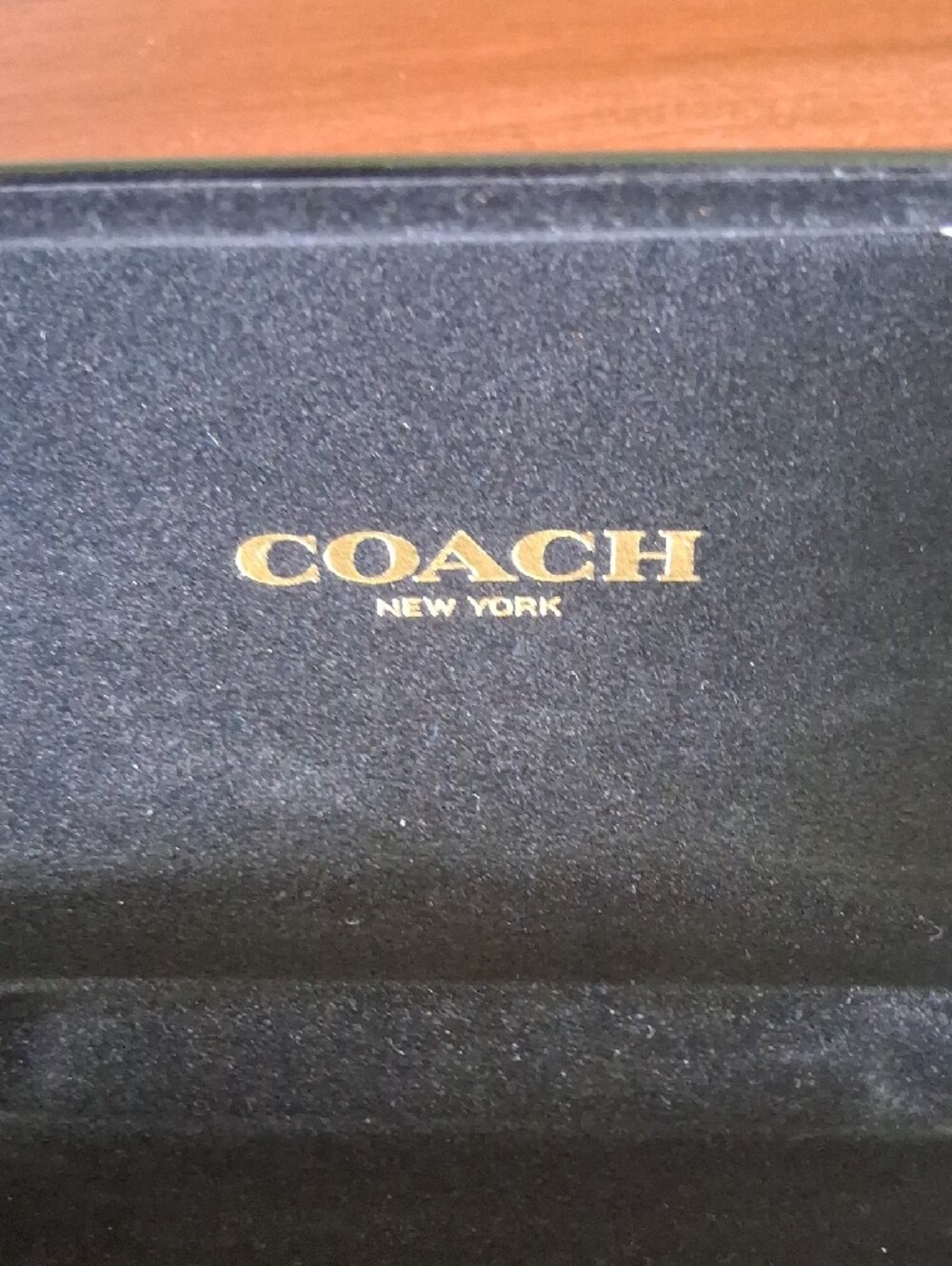 Coach Black Hard Sunglasses Case with Embossed Logo 6" - Picture 10 of 11
